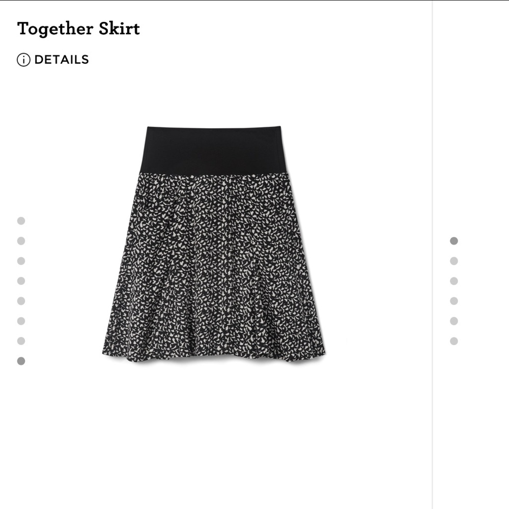 CAbi Black and White A-Line Skirt
